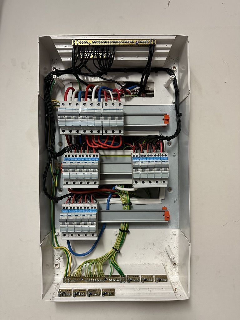 New switchboard, neatly wired and loomed